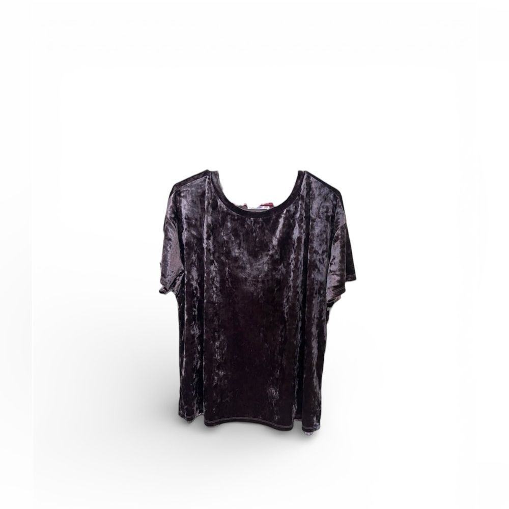 NWT 89th Madison Velvet Metallic Top Color Sz Large